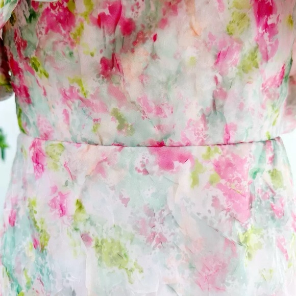 ML MONIQUE LHUILLIER size 2 Off the Shoulder Organza Dress - Picture 8 of 11